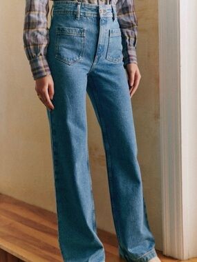 Sezane the 70s trouser jeans blue